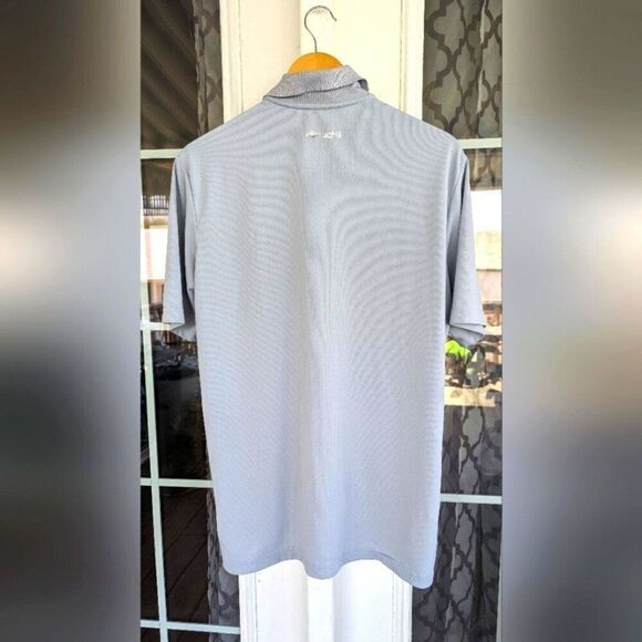 Adidas Golf Men's ClimaChill Chest Print Polo Shirt, Light Onix/Solar Bl… - Picture 9 of 12